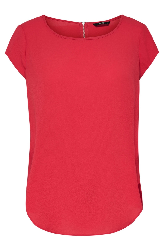 onlVIC S/S SOLID TOP NOOS WVN 15142784 High Risk Red